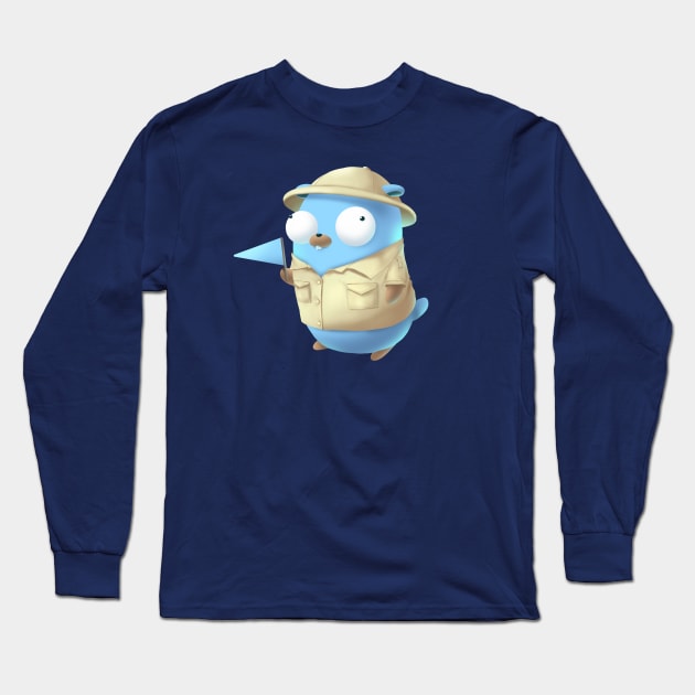 Golang Gopher Tour Guide for you Long Sleeve T-Shirt by clgtart